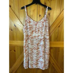 Maurices Womens Zebra Striped Skater Dress Pink Pockets Size 3X (5337)